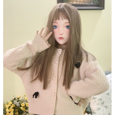 (Yuki)High Quality Handmade Female/Girl Resin Half Head Cosplay Japanese Animego BJD Kigurumi Doll Mask